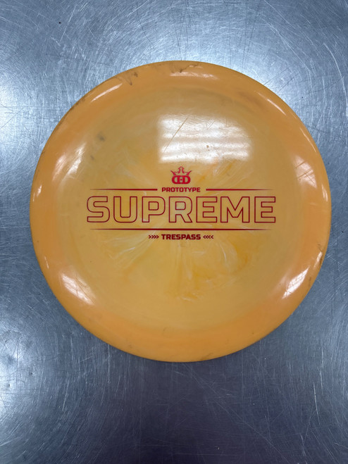 Vist Large View of Product Image Which is Used Dynamic Discs SUPREME TRESPASS Disc Golf Driver Orange