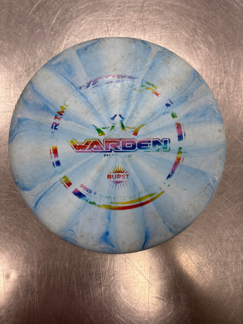 Vist Large View of Product Image Which is Used Dynamic Discs PRIME BURST WARDEN Disc Golf Putter Carolina Blue