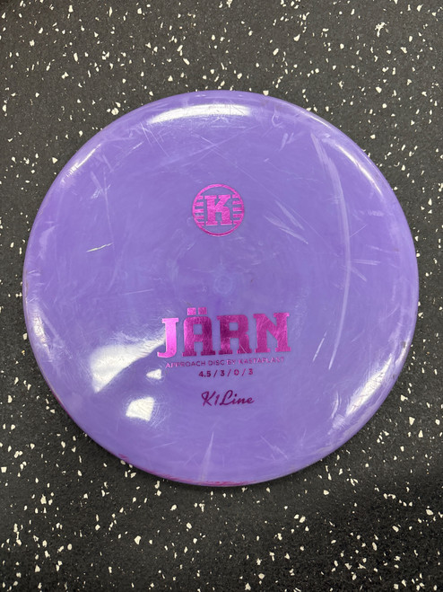 Vist Large View of Product Image Which is Used Kastaplast K1 JARN Disc Golf Mid Range Purple