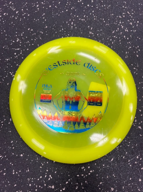 Vist Large View of Product Image Which is Used Westside VIP GIANT Disc Golf Driver Yellow