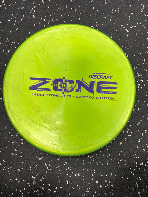 Vist Large View of Product Image Which is Used Discraft TI FLX ZONE Disc Golf Putter Green