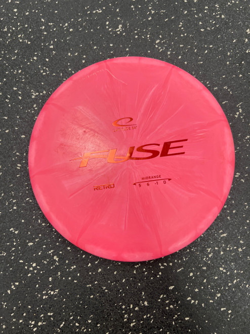 Vist Large View of Product Image Which is Used Latitude 64 RETRO FUSE Disc Golf Mid Range Red