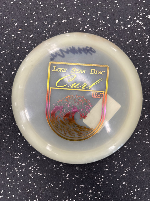 Vist Large View of Product Image Which is Used Lone Star Disc GLOW CURL Disc Golf Driver White