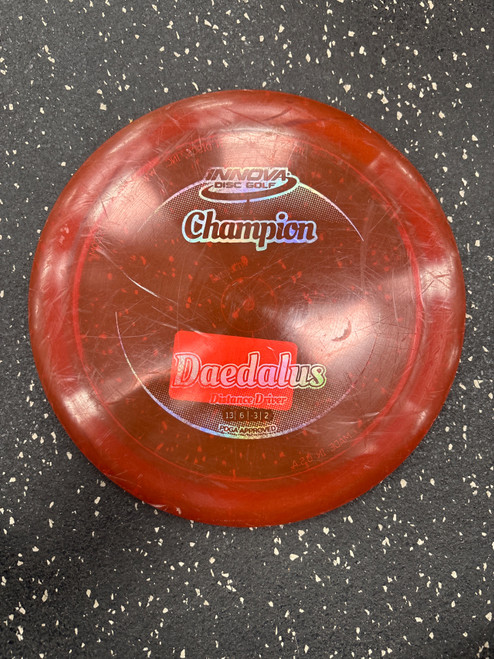 Vist Large View of Product Image Which is Used Innova CHAMPION DAEDALUS Disc Golf Driver Red