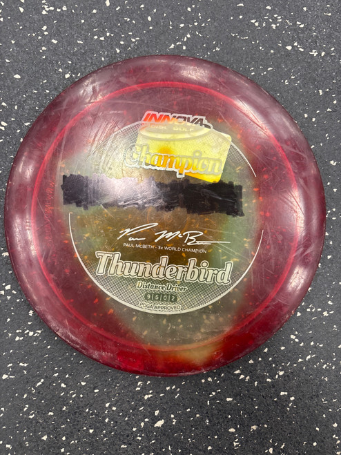 Vist Large View of Product Image Which is Used Innova CHAMPION THUNDERBIRD Disc Golf Driver Red