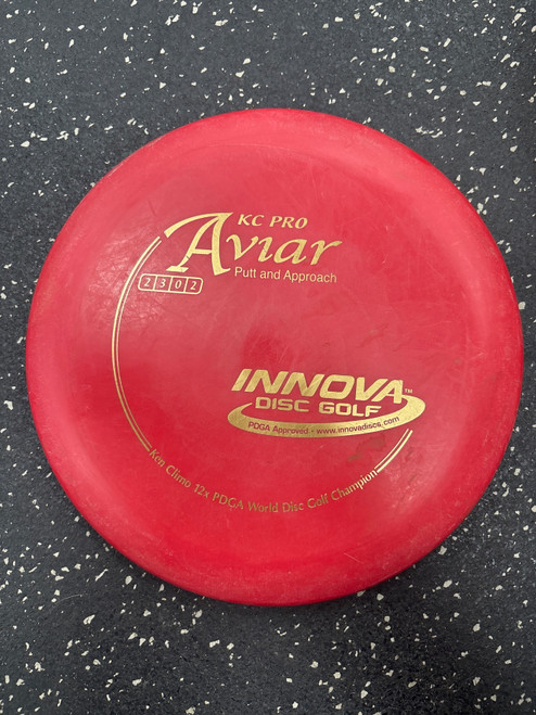 Vist Large View of Product Image Which is Used Innova KC PRO AVIAR Disc Golf Putter Red
