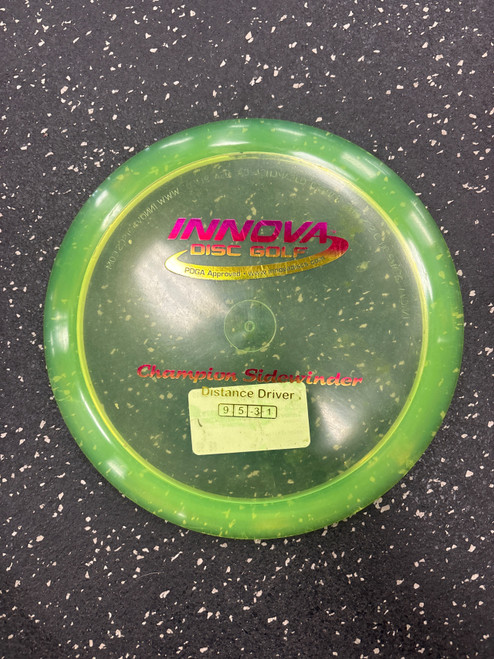 Vist Large View of Product Image Which is Used Innova CHAMPION SIDEWINDER Disc Golf Driver Yellow