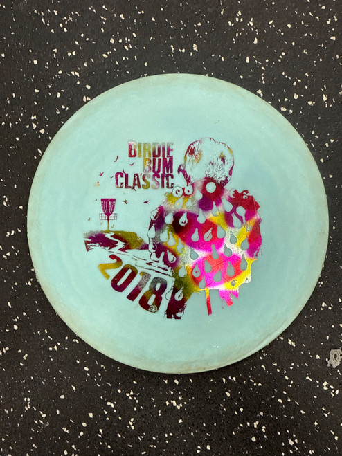 Vist Large View of Product Image Which is Used Innova KC PRO ROC Disc Golf Mid Range Carolina Blue