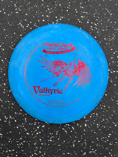 Vist Large View of Product Image Which is Used Innova DX VALKYRIE Disc Golf Driver Royal Blue