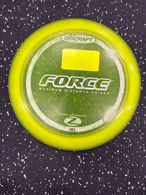 Vist Large View of Product Image Which is Used Discraft Z FORCE Disc Golf Driver Yellow