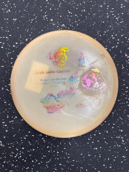 Vist Large View of Product Image Which is Used Innova GLOW CHAMPION AVIAR3 Disc Golf Putter Orange