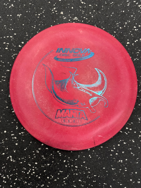 Vist Large View of Product Image Which is Used Innova DX MANTA Disc Golf Mid Range Red