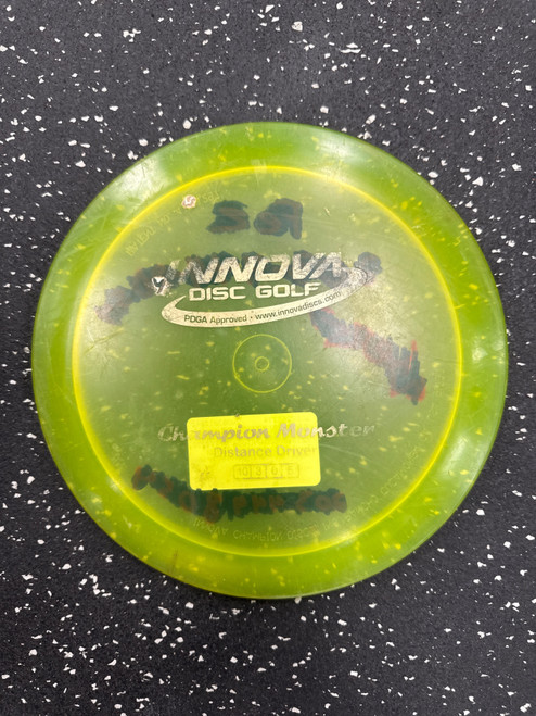 Vist Large View of Product Image Which is Used Innova CHAMPION MONSTER Disc Golf Driver Yellow