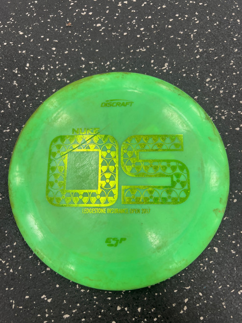 Vist Large View of Product Image Which is Used Discraft ESP NUKE OS Disc Golf Driver Green