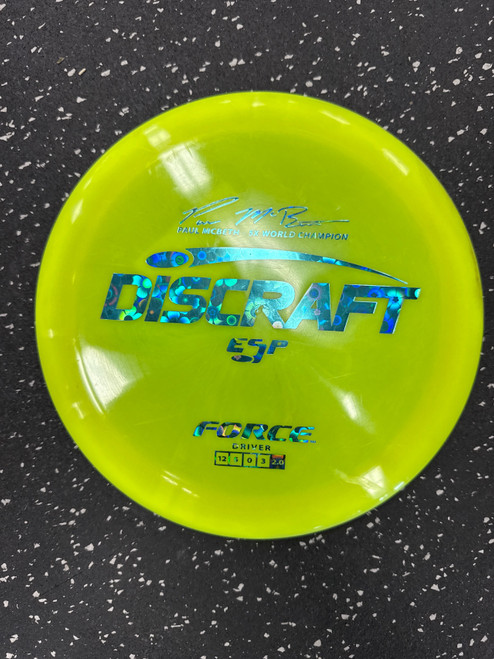 Vist Large View of Product Image Which is Used Discraft ESP FORCE Disc Golf Driver Yellow