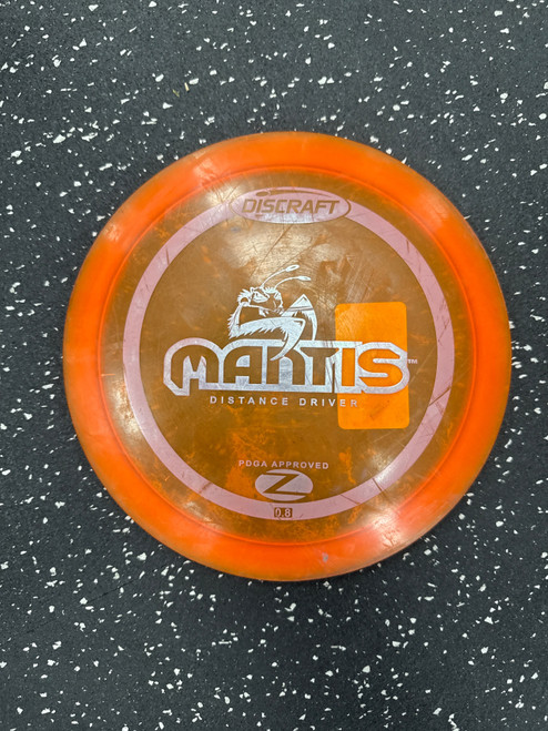 Vist Large View of Product Image Which is Used Discraft Z MANTIS Disc Golf Driver Orange