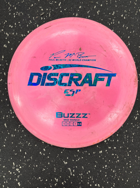 Vist Large View of Product Image Which is Used Discraft ESP BUZZZ Disc Golf Mid Range Pink