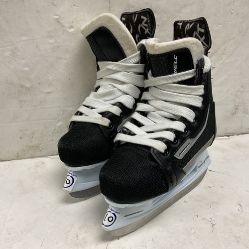 Vist Large View of Product Image Which is Used WinnWell AMP 300 Youth Hockey Skate Black Youth 10.0