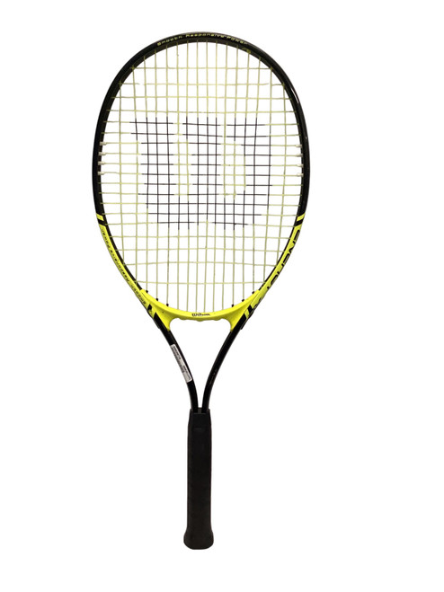 Vist Large View of Product Image Which is Used Wilson ENERGY XL Adult Tennis Racquet Yellow 4 3/8"