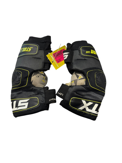 Vist Large View of Product Image Which is Used STX Lacrosse Arm Pads/Guards Black SM