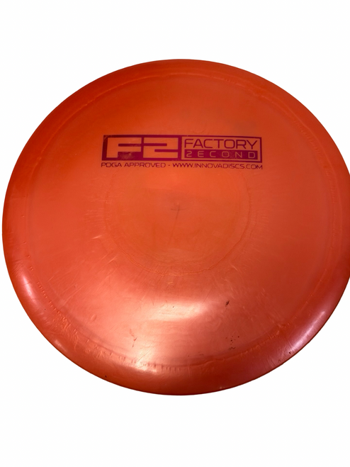 Vist Large View of Product Image Which is Used Innova FACTORY 2ECOND F2 ROADRUNNER STAR Disc Golf Driver Orange 156g