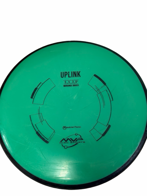 Vist Large View of Product Image Which is Used MVP UPLINK NEUTRON Disc Golf Mid Range Green 174g