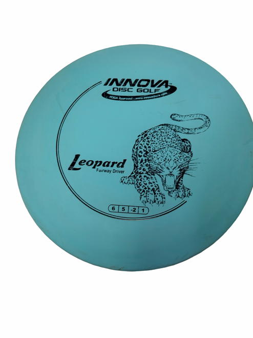 Vist Large View of Product Image Which is Used Innova LEOPARD DX Disc Golf Driver Sky Blue 171g