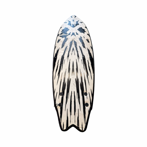 Vist Large View of Product Image Which is Used MASON TWIN Surfboard Black And White 5Ft 2In