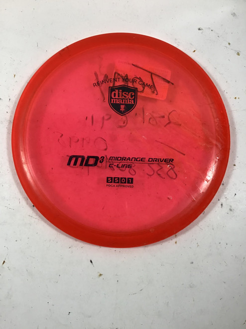 Vist Large View of Product Image Which is Used Discmania C LINE MD3 Disc Golf Mid Range Red 180g