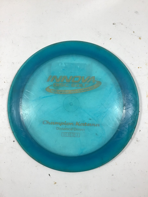 Vist Large View of Product Image Which is Used Innova CHAMPION KATANA Disc Golf Driver Royal Blue 170g