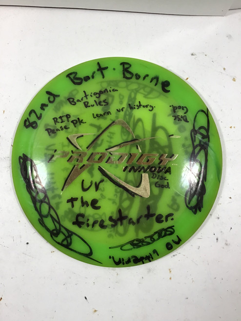Vist Large View of Product Image Which is Used Prodigy Disc 400G D4 Disc Golf Driver Green 175g