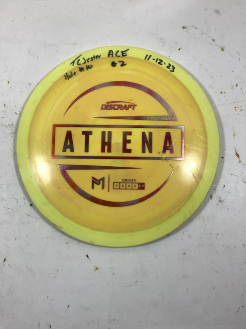 Vist Large View of Product Image Which is Used Discraft ESP ATHENA Disc Golf Driver Orange 174g