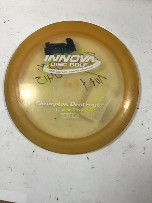 Vist Large View of Product Image Which is Used Innova CHAMPION DESTROYER Disc Golf Driver Orange 173g