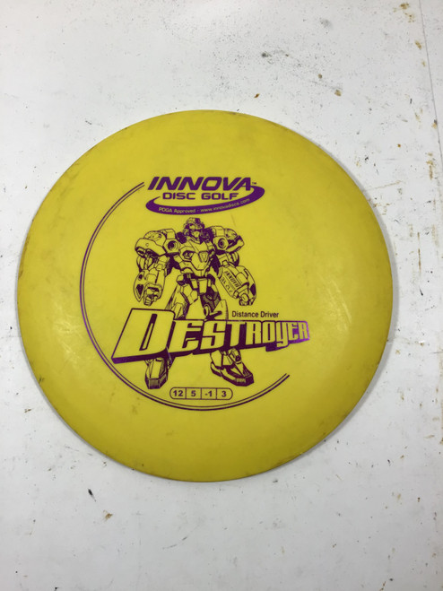 Vist Large View of Product Image Which is Used Innova DX DESTROYER Disc Golf Driver Yellow 150g