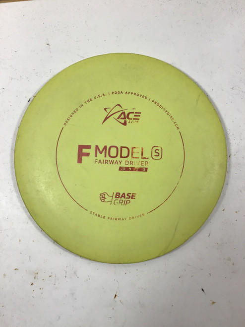 Vist Large View of Product Image Which is Used Prodigy Disc ACE LINE F MODEL S GLOW Disc Golf Driver Yellow 174g