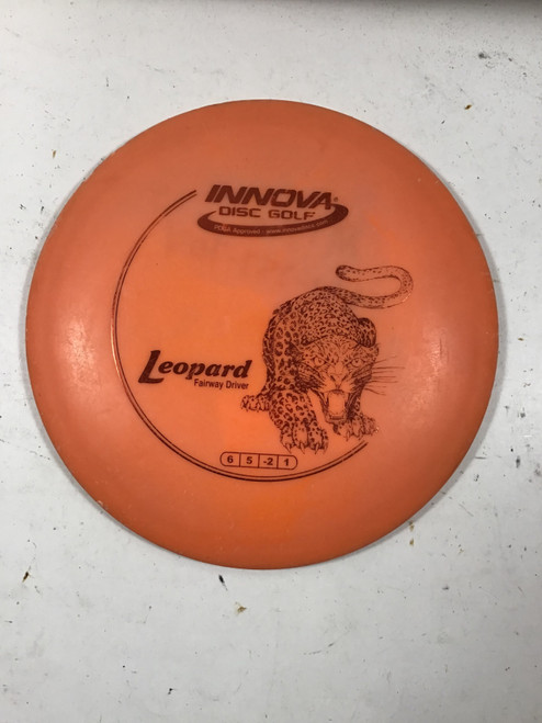 Vist Large View of Product Image Which is Used Innova DX LEOPARD Disc Golf Driver Orange 169g