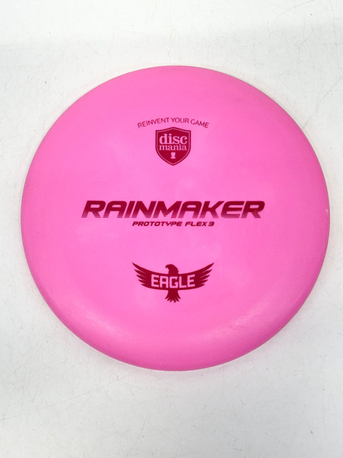 Vist Large View of Product Image Which is Used Discmania PROTOTYPE FLEX 3 RAINMAKER Disc Golf Putter Pink 172g