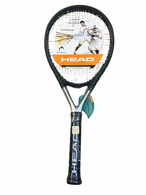 Vist Large View of Product Image Which is Used Head TITANIUM Adult Tennis Racquet Black 4 1/2"