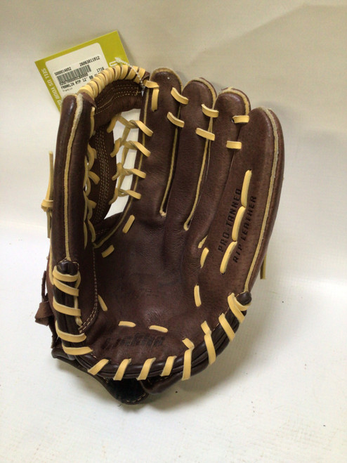 Vist Large View of Product Image Which is Used Franklin RTP BB/SB Glove RH Throw Brown 12"