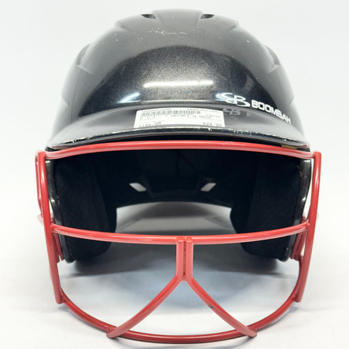Vist Large View of Product Image Which is Used BoomBah BBH2SP-JR Batting Helmet w/Mask Black SM