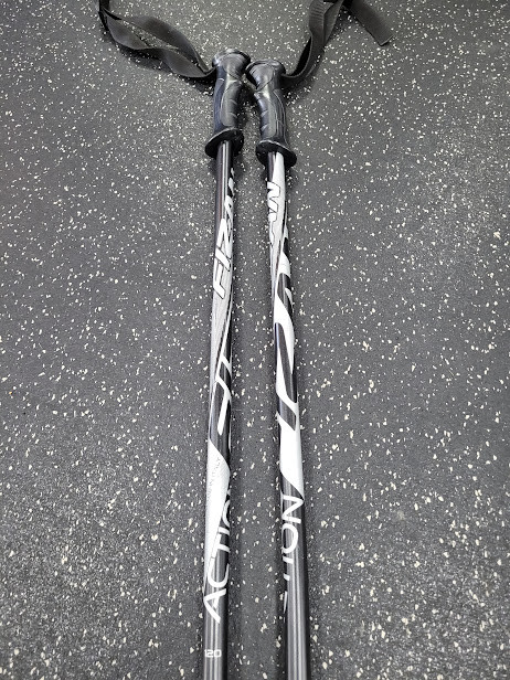 Vist Large View of Product Image Which is Used FIZAN Mens DH Ski Pole Black 120 cm / 48 in