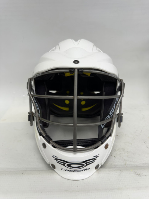 Vist Large View of Product Image Which is Used Cascade CS-R Lacrosse Helmet White One Size