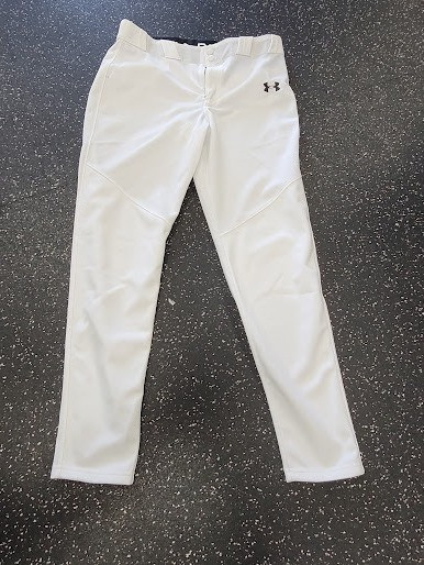 Vist Large View of Product Image Which is Used Under Armour MENS BASEBALL PANTS BB/SB Pant Mens White SM