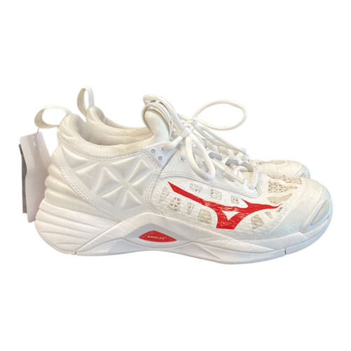 Vist Large View of Product Image Which is Used Mizuno VB Shoes Adult White Senior 8