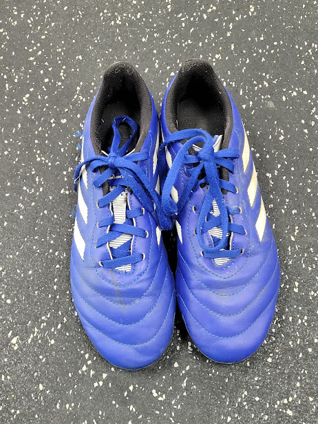 Vist Large View of Product Image Which is Used Adidas Soccer Cleats Royal Blue Junior 04