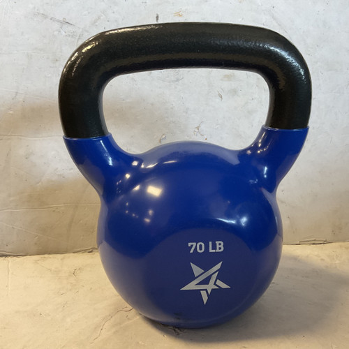 Vist Large View of Product Image Which is Used Kettlebell Royal Blue 70 lb