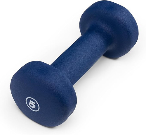 Vist Large View of Product Image Which is New Marcy 5 lb blue neoprene dumbbell