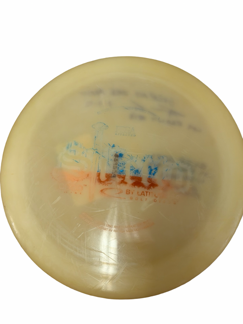 Vist Large View of Product Image Which is Used Latitude 64 STILETTO OPTO LINE Disc Golf Driver White 176g