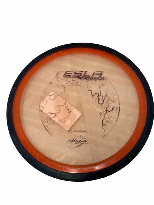 Vist Large View of Product Image Which is Used MVP TESLA PROTON PLASTIC Disc Golf Driver Red 172g