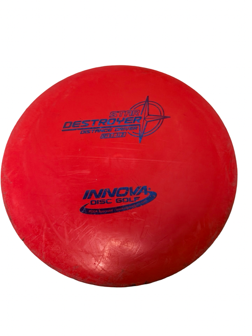 Vist Large View of Product Image Which is Used Innova DESTROYER STAR Disc Golf Driver Red 168g